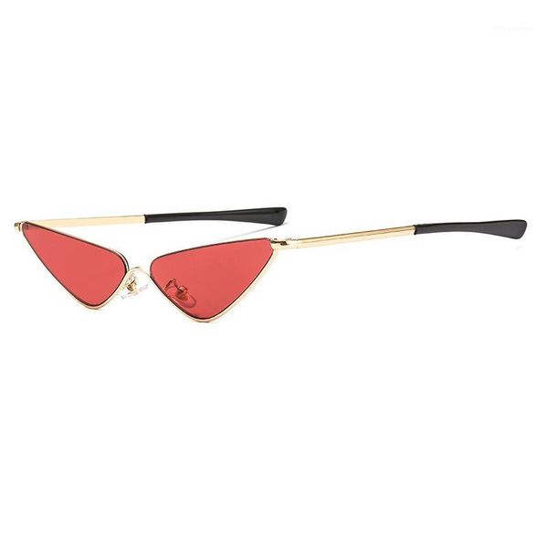 

2020 new cat eye vintage designer colorful sunglasses women retro personalized punk pink small sun glasses men1, White;black