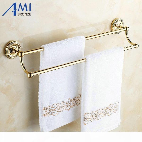 

wall mounted golden polished bathroom accessories towel bar