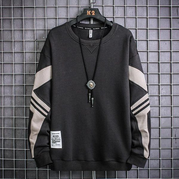 

men's hoodies 2021 autumn winter sweatshirt mens harajuku hip hop streetwear casual fashion clothes colorblock men clothing, Black