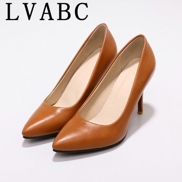 

2021 pumps women shoes pointed toe summer shoes shallow solid color dress thin hihg heels size 31-48, Black
