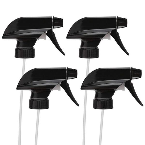 

4pcs spray bottle trigger nozzle replacement plastic sprayer heads for glass or plastic bottle replacement