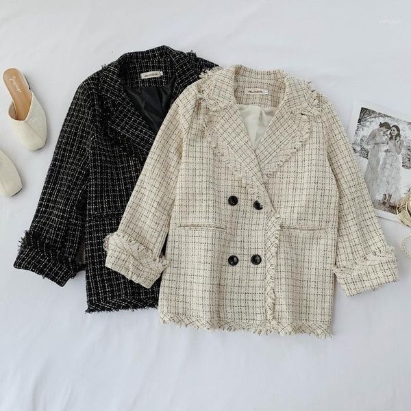 

spring and autumn women's jacket suit short jacket 2019new slim small fragrance retro elegant women's first songxl1, Black;brown
