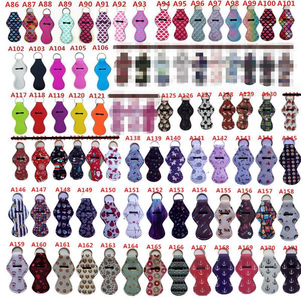 

girl 209 colors pattern printing holder chapstick lipstick keychain for party favors valentines gift