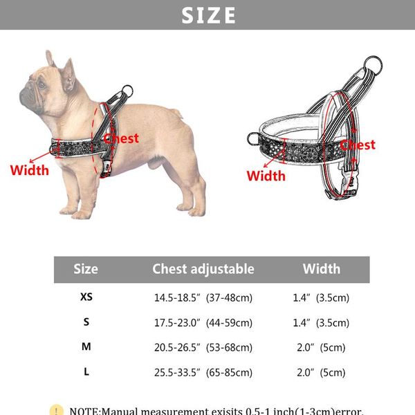 

dog harness vest no pull nylon reflective puppy harnesses for small medium large dogs adjustable outdoor walking pet har wmtslt