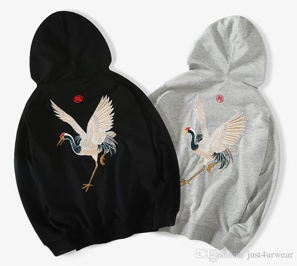 

mens fashion loose hooded pullover sweatshirts women clothes red-crowned printed hoodies lovers high street, Black