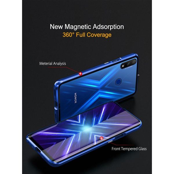 

for huawei y9s case 360 magnetic double-sided glass phone cases for huawei y9s y9s 2020 metal bumper protecti wmtoth