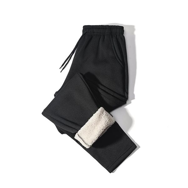 

men's winter pants classic brand sweatpants super warm thick pants cashmere trousers for men fleece male long outdoors men, Black