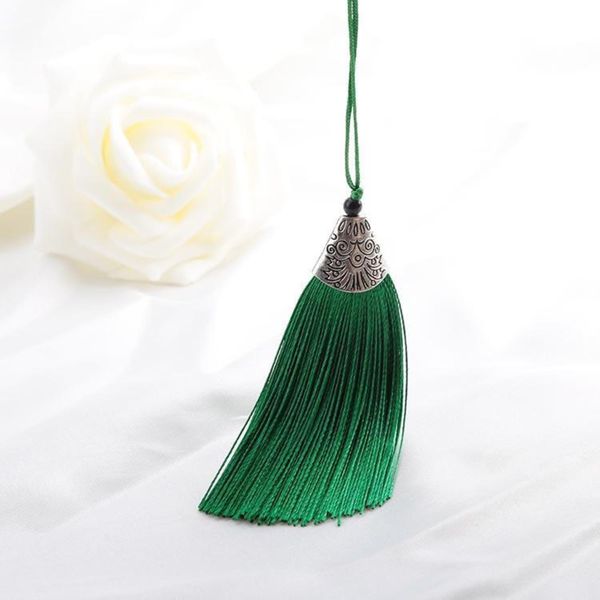 

mibrow 5pcs lot 90mm mixed cotton silk tassels charm pendant with silver fish mouth for diy jewelry making findings h qylswj