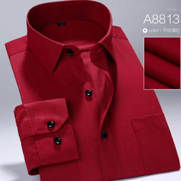 

2019 the new men work shirt brand is soft long-sleeved square collar pure cotton/twill men's shirts, men's shirts in 13 colors1, White;black