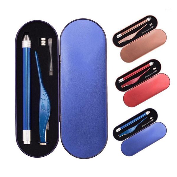 

ear pick set luminous ear spoon tweezers wax removal tool led light earpick storage box baby cleaning care kit1