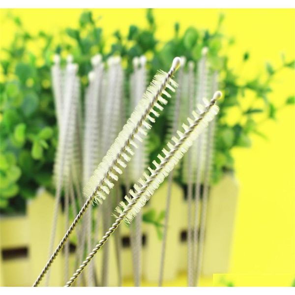 

17cm stainless steel straw brushes wash drinking pipe straw brushes brush cleaner straw cleaning brush shipping k8djn