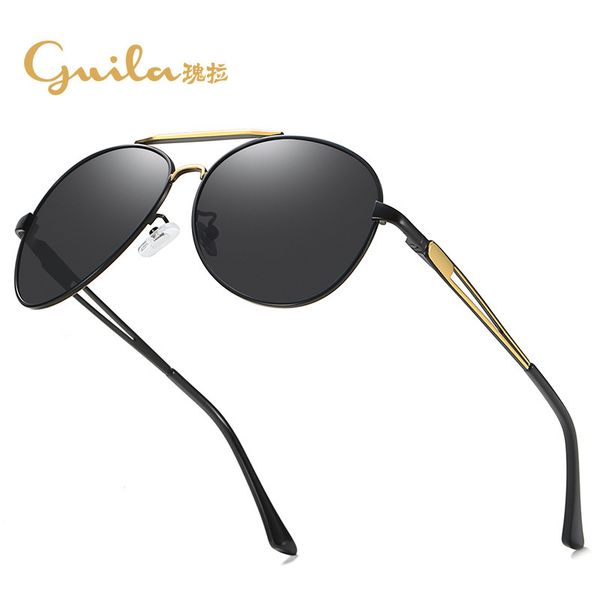 

men's polarizing 612 double beam sunglasses, White;black