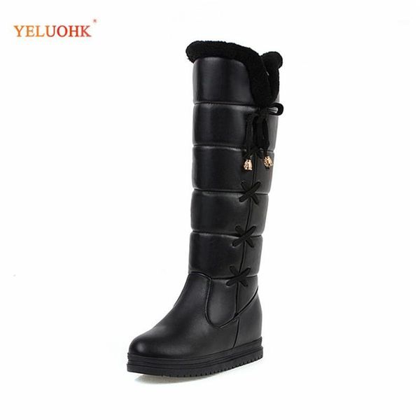 

boots 34-42 knee high plush warm winter women 2021 shoes1, Black