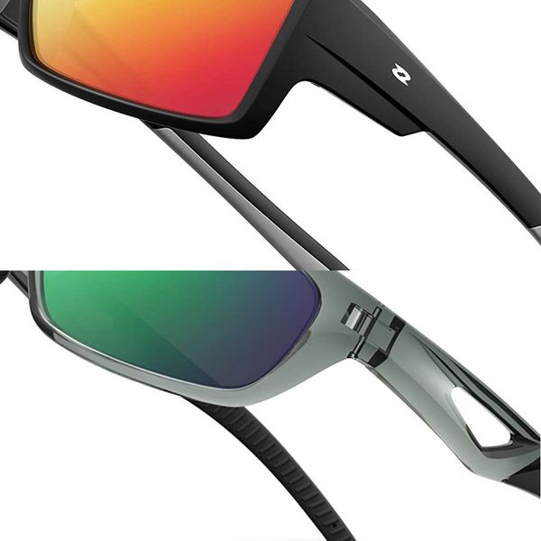 

rivbos поляризованные спортивные солнцезащитные очки для вождения очки линзы для мужчин и женщин tr90 сплошная рама велоспорт бейсбол rb831