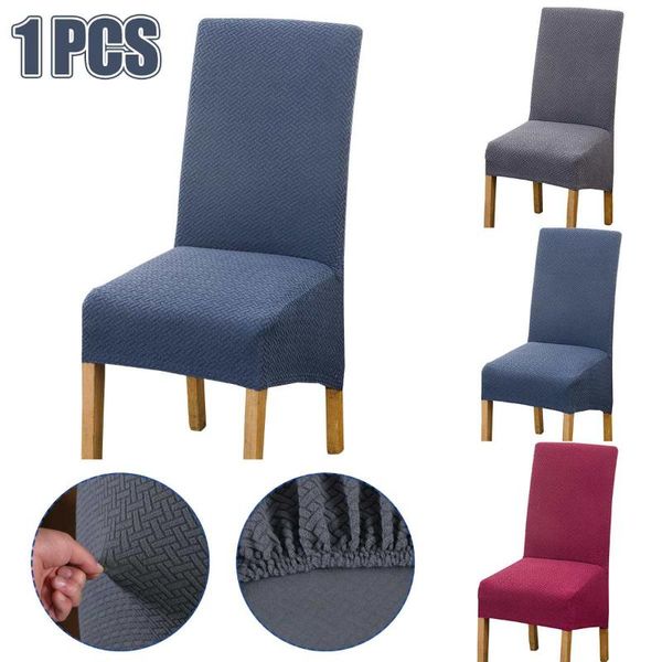 

chair covers 1pc dining cover jacquard spandex slipcover protector case stretch for kitchen seat el banquet