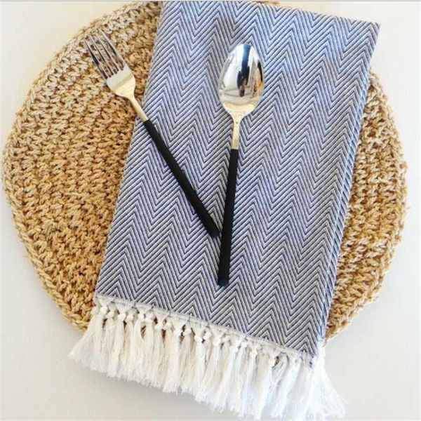 

fashion hand-made multicolor tassel napkin vintage yarn dyed dish towel dishtowel kitchentowels cleaning cloth1