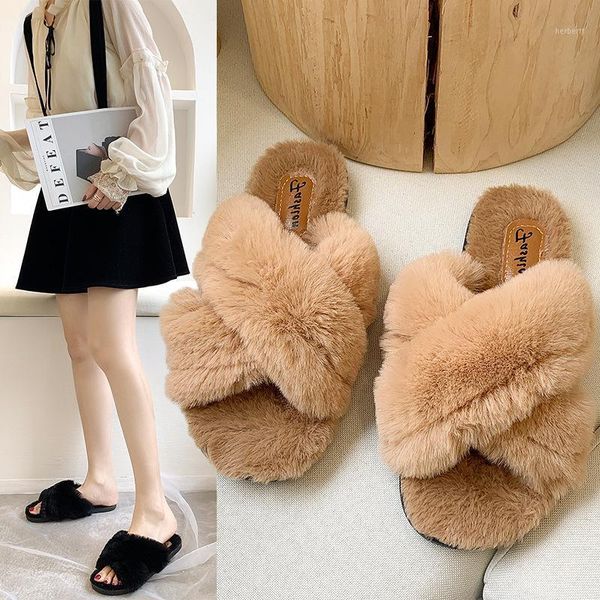 

slippers winter women's cozy fur memory foam non-slip house shoes indoor outdoor bedroom lovely skin-friendly arrival1, Black