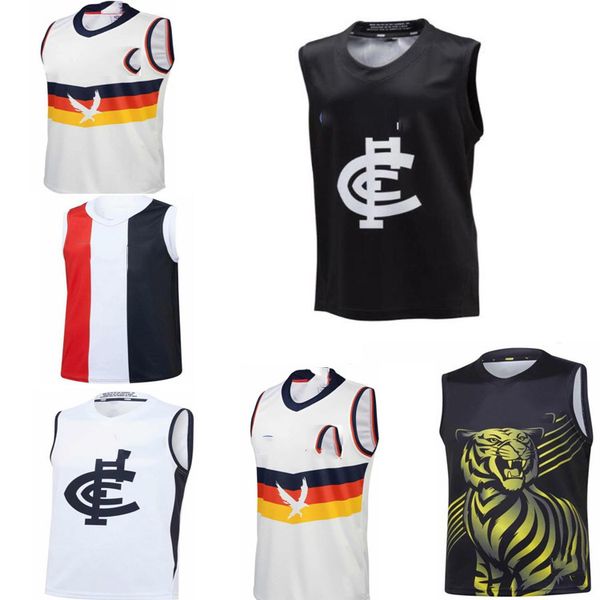 

20 21 afl jerseys geelong cats gold coast essendon bombers adelaide ravens colling wood west guernsey rugby jersey, Black;gray