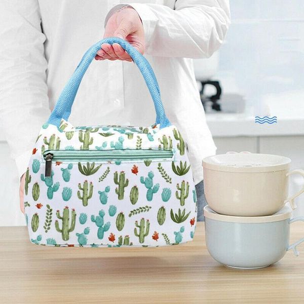 

lady cartoon waterproof lunch bag with aluminum foil insulated bag1, Blue;pink