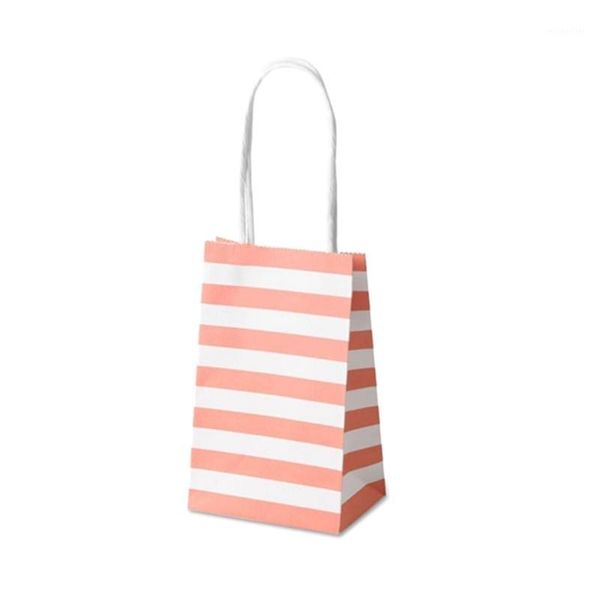 

gift wrap striped white kraft paper bag korean packaging small carry special dedicated gift1