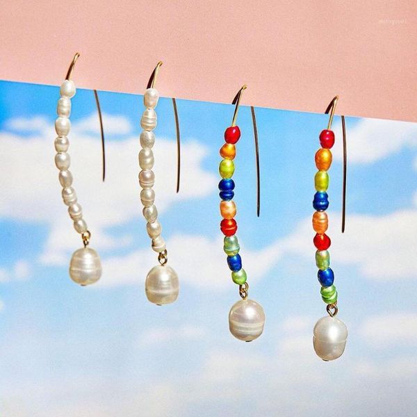

new fashion simulation pearl earrings for women elegant pearl pendant long drop earrings hook wedding gifts brincos1, Silver