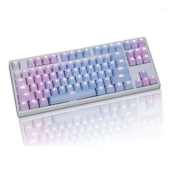 

keyboards 1 set replaceable pbt keycaps 87 104 108 transparent lettering keys double s j78a1