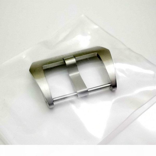 

22mm 24mm 26mm oem silvery brushed pand screw tang buckle for pam rubber leather watchband strap, Black;brown