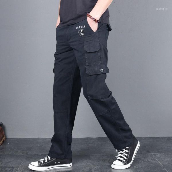 

cargo pants men streetwear camouflage army tactical pants casual multi pocket tactical waterproof men cargo1, Black