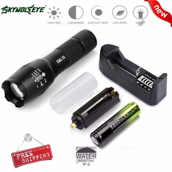 

skywolfeye x800 tactical bike light led zoom torch g700 battery charger july27