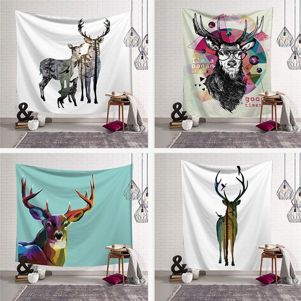 

deer hanging cloth live room rental room decoration wall cloth dormitory bedroom bedside tapestry dhl free