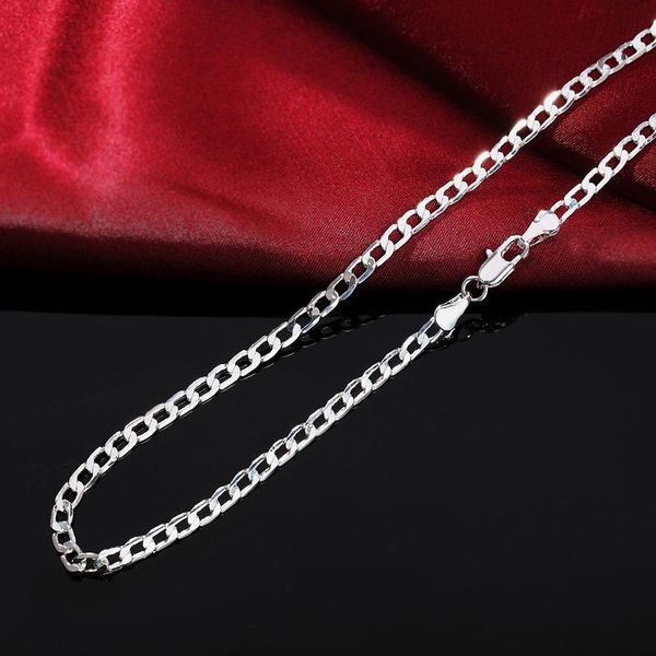 

wholesale price fashion noble color silver women men 4mm snake style silver necklace jewelry can for pendant n132 h bbynto