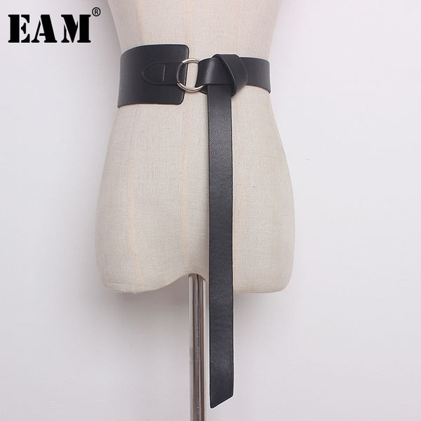 

eam] summer spring new fashion casuai solid five colors belt woman wide waistband long 128cm soft leather trendy aa213 201120, Black;brown