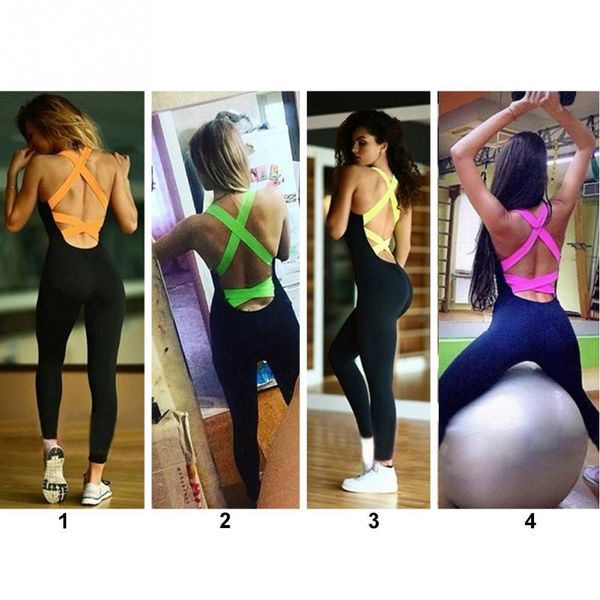 

women jumpsuit ladies sports wear fitness stretch rompers sleeveless running sportswear gym soft yoga jumpsuit female, Black;white