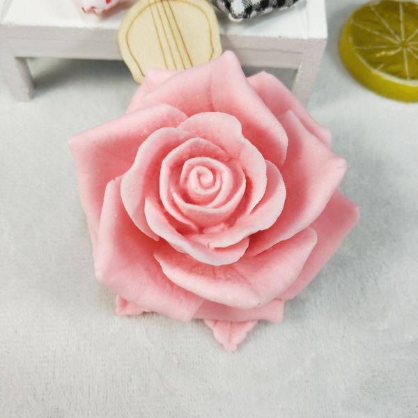 3D linda flor rosa molde de silicone buquê de rosas Sabão moldes argila resina gipsum chocolate vela mofo 201023