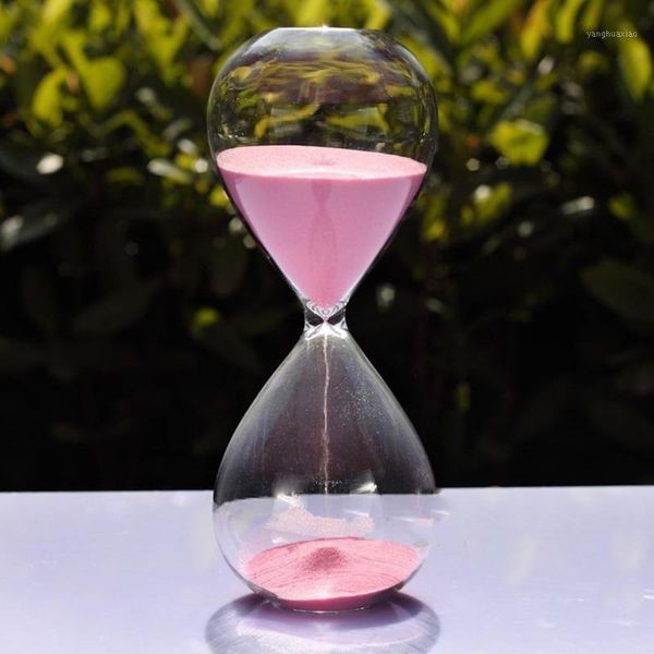 Altri accessori per orologi Grande moda colorato sabbia vetro clessidra clessidra timer trasparente liscio home desk decor regalo di compleanno di Natale (rosa