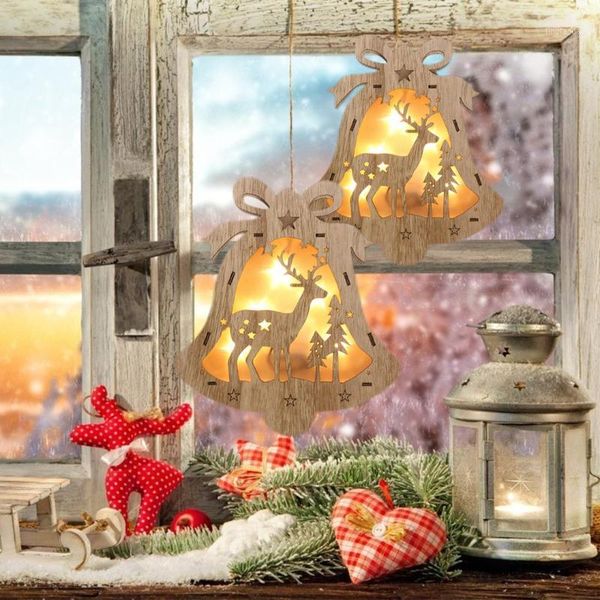 

christmas decorations natural wooden elk hanging ornaments diy decoration pendant kids gifts snowman bell shape xmas decorations1