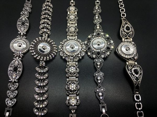 

style jewelry 10pcs lots mix exquisite ginger vintage charm bracelet fit 18mm interchangeable snap button