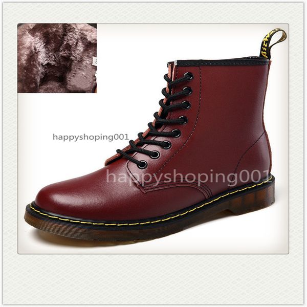 

martin boots men women boots 1460 add wool womens leather jadon platform boots multicolor eur size 35-46, Black