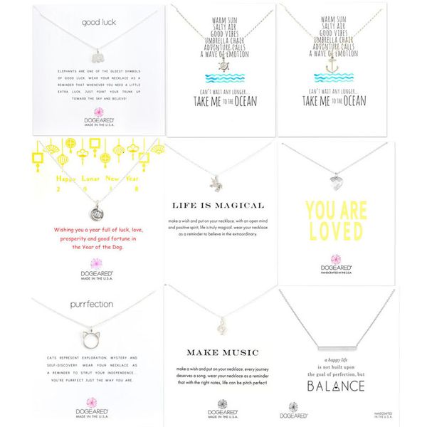 

2019 new cute silver do geared love 9 styles pendant necklace fashion clavicle for women jewelry gift