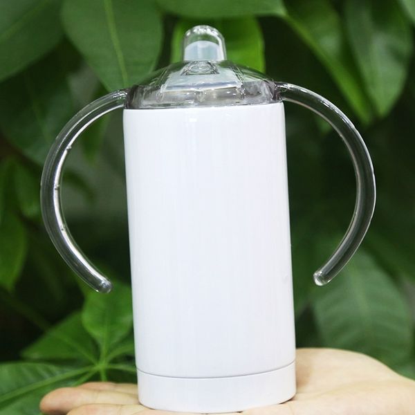 

diy heat sublimation 12oz sublimation straight sippy cup baby cup kids tumbler stainless steel tumbler with handle sucker cup ing
