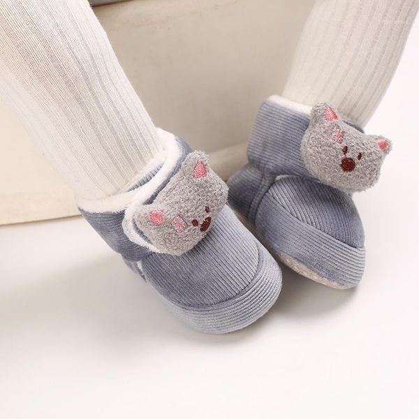 

newborn baby winter boots cute cartoon keep warm soft-soled fur first walkers for toddler girls boys warm snowfield booties