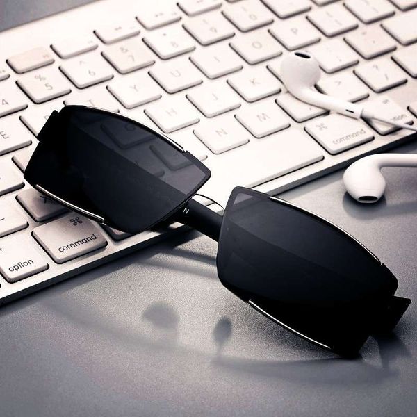 

frameless color changing polarized day and sunglasses special night vision glasses for male drivers, Black