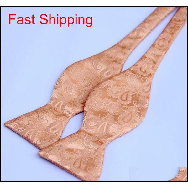 

mens loose bowtie hand floral 100%polyester butterfly jacquard woven silk self bow tie paisley printed bowties txprw, Black;gray