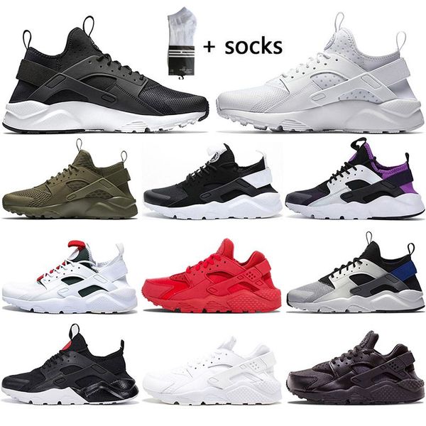 

2020 высочайшее качество женщины мужчины беговые обувь huarache 1.0 4.0 белые зеленые дышащие удобные женщины мужские тренеры спортивные кро