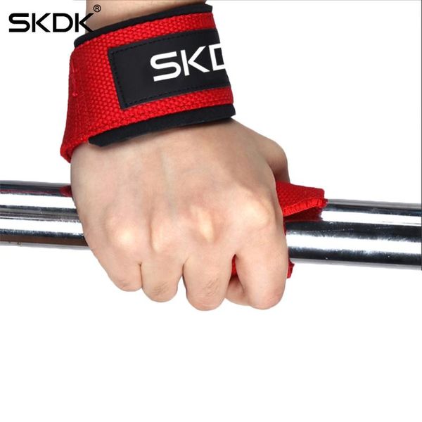 

1 pair weightlifting wristband sport professional training hand bands wrist support straps wraps guards for gym fitness, Black;red