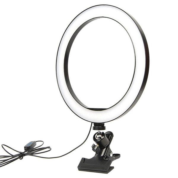 

flash heads 20cm selfie ring light with rotary clip for makeup live stream, led camera