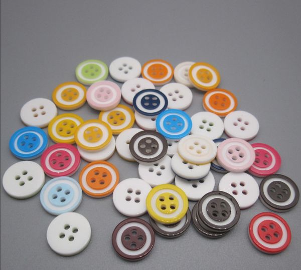 

1000pcs new nice mixed 4 holes resin sewing buttons scrapbook 13mm