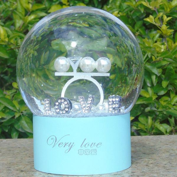 

crystal snow globes crystal ball glass deskdecoration merry-go-round christmas birthday wedding valentine's day gift