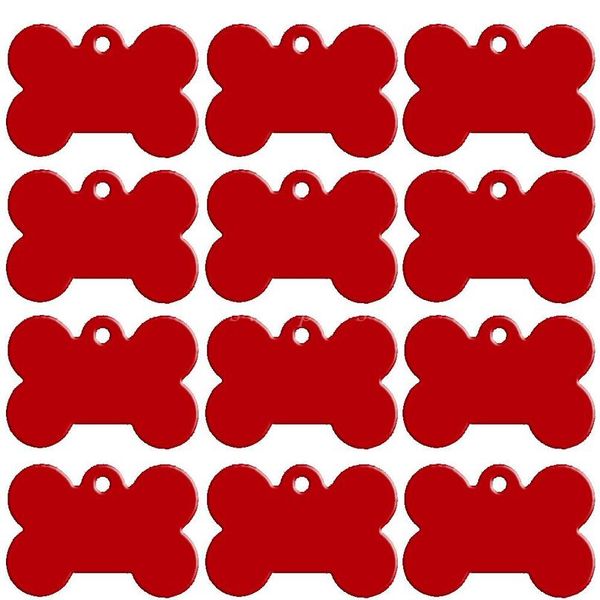 

100 pcs/lot aluminum pet id tag bone shape double sided custom engraved dog cat pet name phone number id tag charm pers wmtqvc