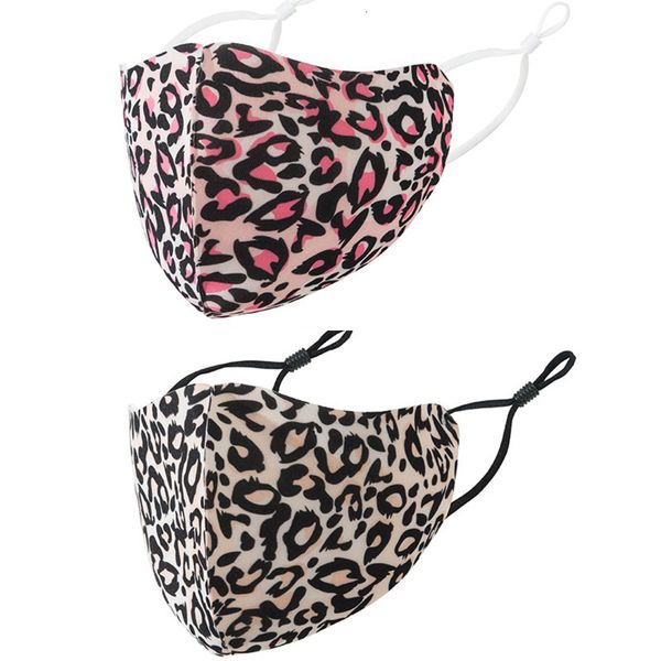 

u2ii5u leopard face washable dustproof adjustable mask outdoor riding cycling print cotton breathable mouth masks 8styles 5 n